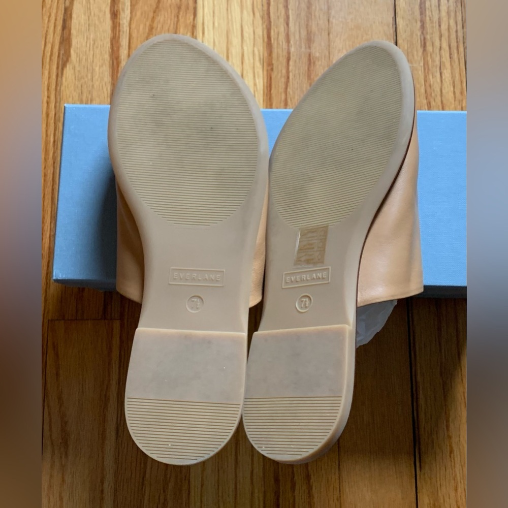HTF! EVERLANE Day Slide Sandals in Nude 7.5 Tan Leather - Picture 7 of 11